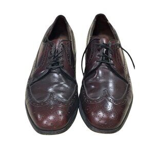Mens Allen Edmonds Lace up Leather Oxford Dress Shoes Size 9.5 See description